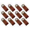 Inzopo 12pcs Leather Drawer Pulls, Nordic Wardrobe Cabinet Door Handle, Handmade Leather Suitcase Handle Drawer Cabinet Leather Handle Pulls Knob view 1