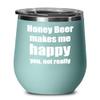 Honey Beer Wine Glass Lover Fan Funny Gift Alcohol Brewer Craft Insulated Tumbler With Lid Teal view 1