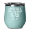 2 Years Anniversary Girlfriend Wine Glass Funny Gift For Gf 2nd Dating Relationship Couple Together Insulated Lid Teal view 1