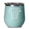 10 Years Anniversary Girlfriend Wine Glass Funny Gift For Gf 10th Dating Relationship Couple Together Insulated Lid Teal view 1