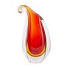 Red Curl Art Glass Vase 6.5x3x10.75 view 1