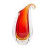 Red Curl Art Glass Vase 6.5x3x10.75 view 2