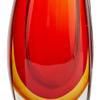Red Curl Art Glass Vase 6.5x3x10.75 view 3