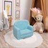 Delsit Kids Couch for Toddlers - 2 in 1 Convertible Foam Sofa to Lounger, Comfy Flip Out Lounge Chair for Children, Made in Europe view 2