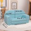 Delsit Kids Couch for Toddlers - 2 in 1 Convertible Foam Sofa to Lounger, Comfy Flip Out Lounge Chair for Children, Made in Europe view 3
