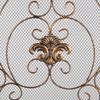 Zingz & Thingz 3 Panel Decorative Iron and Mesh Metal Fireplace Screen, Gold Fleur de Lis, 27.5x10.5x31 view 2