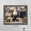 A Bar at Folies Bergere by Eduard Manet, Framed Wall Art Print, Wonderful Bar Decor for Home or Office, 11x14, 2422BW view 4
