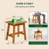 BEEFURNI Rectangular Acacia Wood Stool, Small Bench Seat, 18 Inch Stool, Wood Bathroom Vanity Bench, Plant Stand Indoor, 350 LBS Load Capacity, 1-Year Manufacturer Warranty (Natural Acacia) view 3