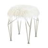 Accent Plus Fur Stool with Prism Legs view 1