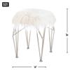 Accent Plus Fur Stool with Prism Legs view 2