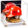 Better Display Cases Versatile Acrylic Display Case - Large Rectangle Box with Mirror, Gold Risers and White Base 14.5" x 11" x 12" (V44) view 1