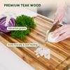 BEEFURNI Teak Wood Cutting Board with Juice Groove Hand Grip (XL, 24x18x1.5"), Extra Large Cutting Boards for Kitchen, Butcher Block, Serving & Charcuterie Board, Christmas Gift Box, 1-year Warranty view 3