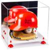 Better Display Cases Versatile Acrylic Display Case - Large Rectangle Box with Mirror, Red Risers and White Base 14.5" x 11" x 12" (V44) view 1