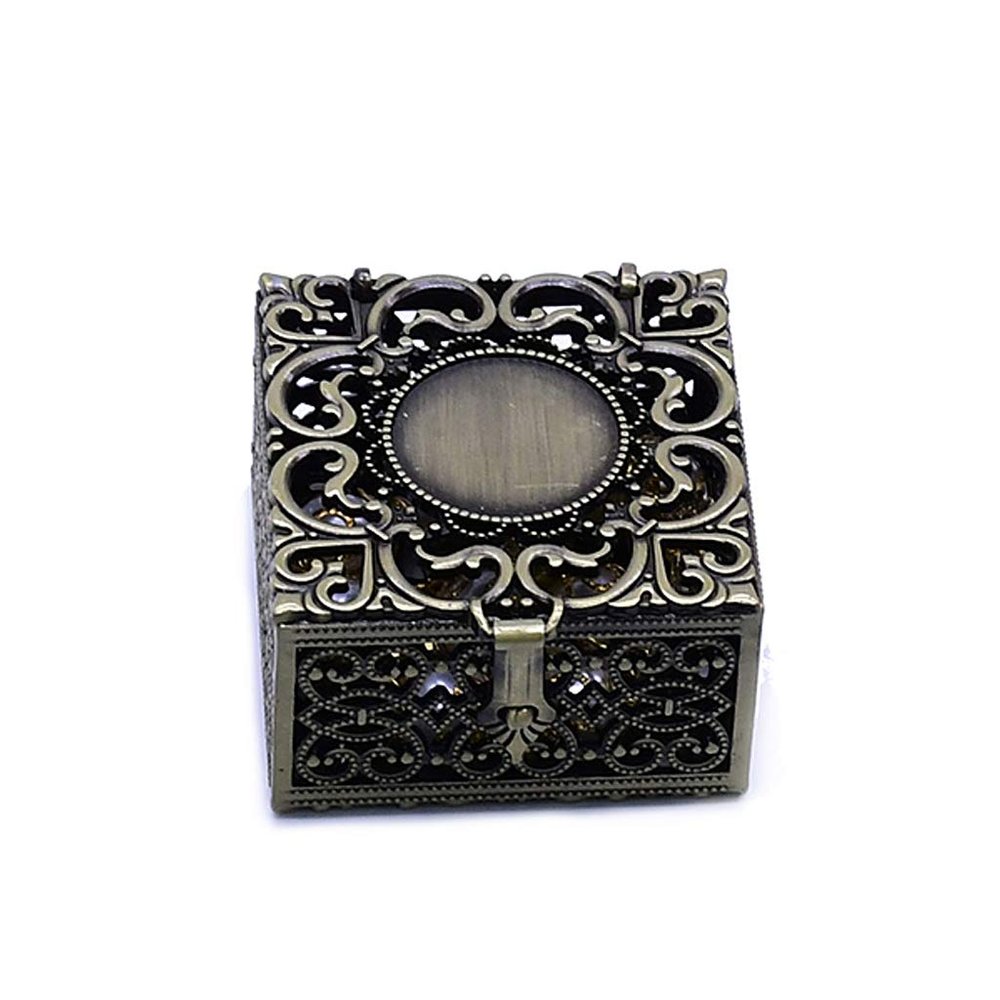Youngy Rosary Box, Rosary Bead Box Necklace Metal Christian Catholic Religious Jewelry Case Storage - 4