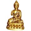 Aakrati Buddha Sitting on Lotus - Brass Made Metal Craft for Gift and Decorative use view 1
