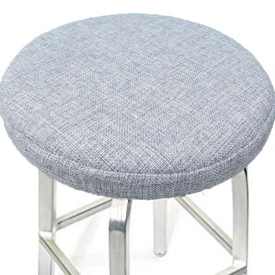 ALoveTree Round Stool Covers Breathable Linen Padding Cushion Round Stool Seat Cover with Elastic Protectors Diam 13"(Thk 2") Lime