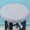 ALoveTree Round Stool Covers Breathable Linen Padding Cushion Round Stool Seat Cover with Elastic Protectors Diam 13"(Thk 2") Lime view 2