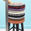 ALoveTree Round Stool Covers Breathable Linen Padding Cushion Round Stool Seat Cover with Elastic Protectors Diam 13"(Thk 2") Lime view 3