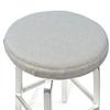 ALoveTree Round Stool Covers Breathable Linen Padding Cushion Round Stool Seat Cover with Elastic Protectors Diam 12"(Thk 2") Ivory White view 1