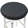 ALoveTree Round Stool Covers Breathable Linen Padding Cushion Round Stool Seat Cover with Elastic Protectors Diam 13"(Thk 0.4") Black view 1