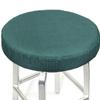 ALoveTree Round Stool Covers Breathable Linen Padding Cushion Round Stool Seat Cover with Elastic Protectors Diam 14"(Thk 0.4") Retro Green view 1
