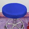 ALoveTree Round Stool Covers Breathable Linen Padding Cushion Round Stool Seat Cover with Elastic Protectors Diam 13"(Thk 0.4") Azure Blue view 2