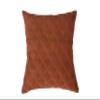 Azrah Traders 100% Lambskin Black Suede Diamond Leather Pillow Cover - Sofa Cushion Case - Decorative Throw Covers for Living Room & Bedroom - 16x16 Inches - Tan Suede Pack of 1 view 1