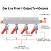 MRbrew Gas Manifold, CO2 Gas Distributor, 5/16'' Barb Fitting Beer Kegerator Splitter, 4-Way Air Distributor with Integrated Check Valves & Hose Clamps view 2
