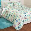 The Lakeside Collection Retro Happy Glamping Lifestyle Bedding Quilt Set, Full/Queen view 1