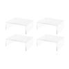 Marketing Holders 4 Pack Acrylic Riser Display Stands Clear 10" x 8" x 3" Retail Showcase Countertop Platform for Collectible Merchandise Figures and Figurines view 1