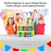 Marketing Holders 4 Pack Acrylic Riser Display Stands Clear 10" x 8" x 3" Retail Showcase Countertop Platform for Collectible Merchandise Figures and Figurines view 3