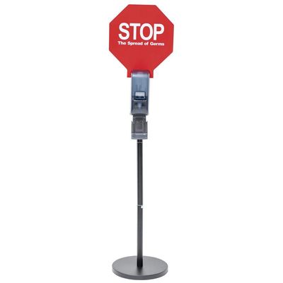 HUBERT Floor Standing Hand Soap Dispenser with Sign
