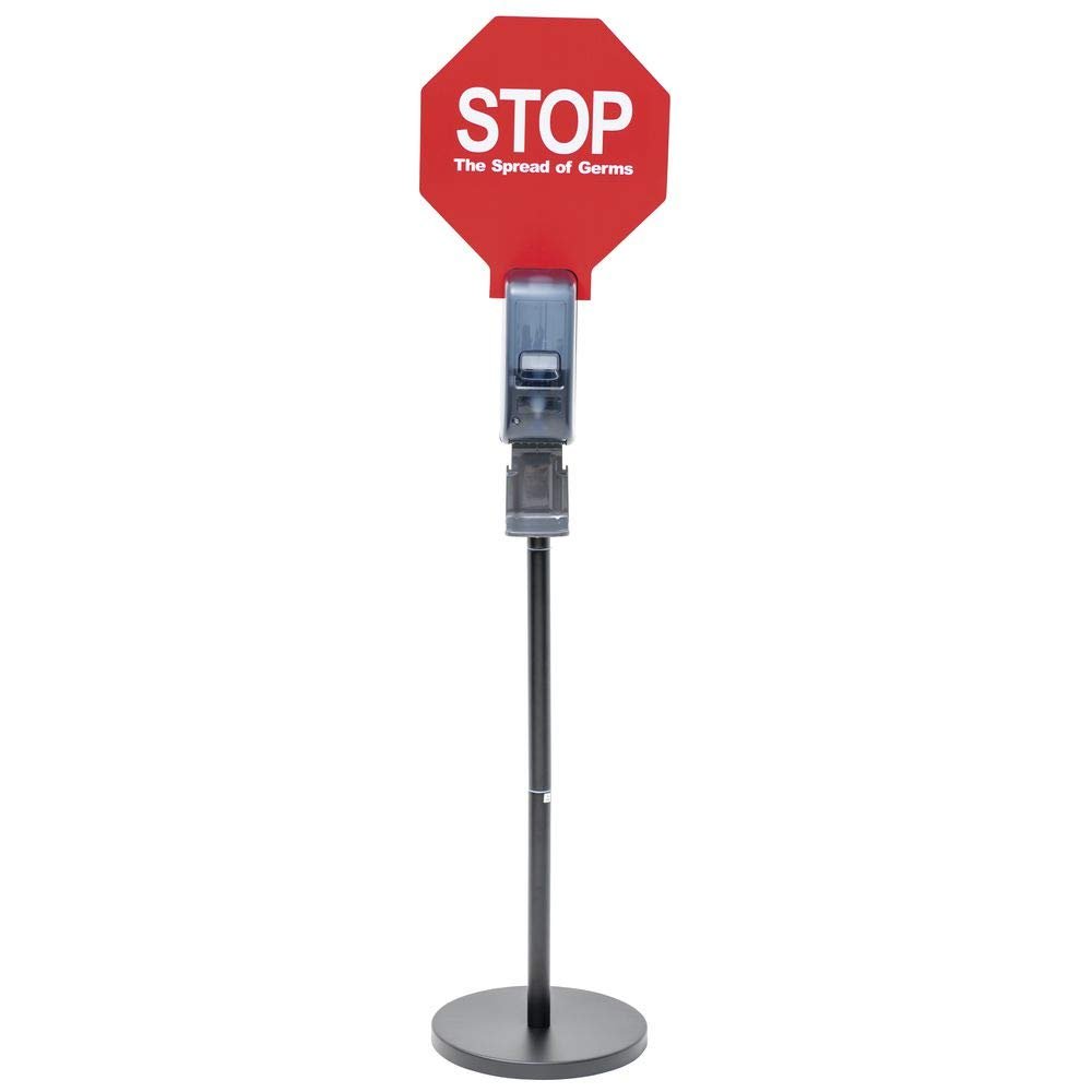 HUBERT Floor Standing Hand Soap Dispenser with Sign