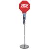 HUBERT Floor Standing Hand Soap Dispenser with Sign view 1