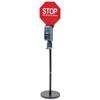 HUBERT Floor Standing Hand Soap Dispenser with Sign view 2