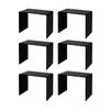 Marketing Holders 6 Pack Acrylic Riser Display Stand Black Plexiglass 10.5 Inch Wide x 6 Inch Deep Rectangular Retail Showcase Countertop Platform Lifter for Products and Merchandise view 1