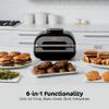Ninja | Indoor Grill and Air Fryer| Foodi Smart XL | 6-in-1 Grill, Air Fry, Roast, Bake, Broil, Dehydrate & Crisp |Smart Thermometer & Splatter Shield | Dishwasher Safe Parts | Black/Silver | FG551 view 2