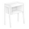 Monarch Specialties I 3594 Accent Table, Side, End, Nightstand, Lamp, Living Room, Bedroom, Metal, Laminate, White, Contemporary, Modern view 1