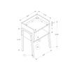 Monarch Specialties I 3594 Accent Table, Side, End, Nightstand, Lamp, Living Room, Bedroom, Metal, Laminate, White, Contemporary, Modern view 3