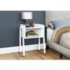 Monarch Specialties I 3594 Accent Table, Side, End, Nightstand, Lamp, Living Room, Bedroom, Metal, Laminate, White, Contemporary, Modern view 4