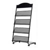 Iron Simple Floor-Standing Magazine Display Rack - Black view 1