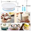 ANSLYQA 193 Pcs Cake Decorating Kit with Cake Turntable,Leveler,24 Numbered Icing Tips,2 Spatulas,2 Couplers,3 Scrapers,50 Pastry Bags,50 Paper Cupcake Liners,50 Cake Flags & More Baking Tools, (Blue) view 2