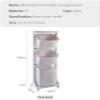 bretoes Manskskim Bathroom Laundry Basket 3 Layer Clothes Storage Basket Household Kitchen Shelf Fruit Stand Bathroom Simple Storage Shelf with Wheels view 2