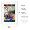 1936 Budapest Grand Prix - Hungary - Vintage Car Racing Poster by Kroly Gerster - Fine Art Rolled Canvas Print 16in x 20in view 2