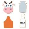 Dairy Farm Cow Cookie Cutter 4 Pc Set  Cow Face, Milk Bottle, Ear Tag, Milk Jug Cookie Cutters and Cookie Recipe Card Hand Made in the USA from Tin Plated Steel view 2