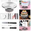 ANSLYQA 237 Pcs Cake Decorating Kit with Aluminium Cake Turntable,Leveler,24 Numbered Icing Tips,2 Spatulas,3 Scrapers,2 Coupler,50 Cupcake Liners,50 Cake Flags,100 Pastry Bags & More Baking Tools view 2