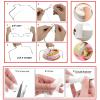 ANSLYQA 237 Pcs Cake Decorating Kit with Aluminium Cake Turntable,Leveler,24 Numbered Icing Tips,2 Spatulas,3 Scrapers,2 Coupler,50 Cupcake Liners,50 Cake Flags,100 Pastry Bags & More Baking Tools view 4