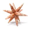 3.3" Sunstone 12 Point Star Handcrafed Natural Sparkling Orange Heliolite Feldspar Gemstone Crystal Mineral Specimen - India + One Polished Clear Quartz Cabochon view 3