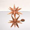 3.3" Sunstone 12 Point Star Handcrafed Natural Sparkling Orange Heliolite Feldspar Gemstone Crystal Mineral Specimen - India + One Polished Clear Quartz Cabochon view 4