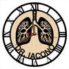 monastar Pulmonology Lungs Wall Clock | Choose Size, Personalized | Pulmonologist Doctor Gift, Hospital Wall Art Dcor, Medicine Wooden Big Clock view 1